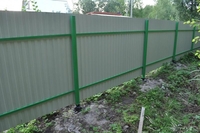 Монтаж забора из проф. листа от УютСтройКараганда - Изображение #3, Объявление #1659431