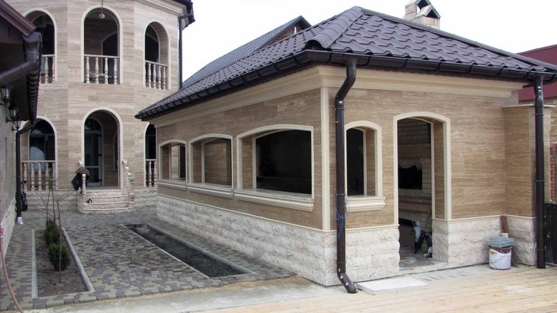 Облицовка фасадов травертином, гранитом, мрамором от УютСтройКараганда - Изображение #5, Объявление #1659429